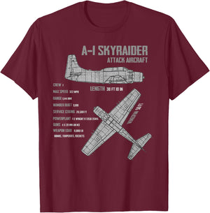 A-1 Skyraider T-Shirt - T-Shirt | Maroon