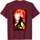 Werewolf Red Blood Full Moon Lycan Horror Halloween T-Shirt - T-Shirt | Maroon