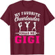 My Favorite Cheerleader Calls Me Gigi Mother's Day T-Shirt - T-Shirt | Maroon