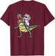 Unicorn Riding Dinosaur T Rex Halloween Kids Girls Boys T-Shirt - T-Shirt | Maroon