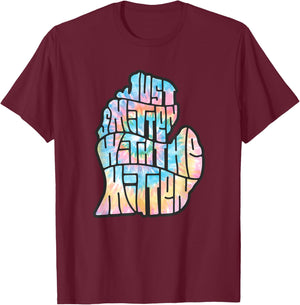 Tie Dye Michigan Native | Smitten With the Mitten T-Shirt - T-Shirt | Maroon