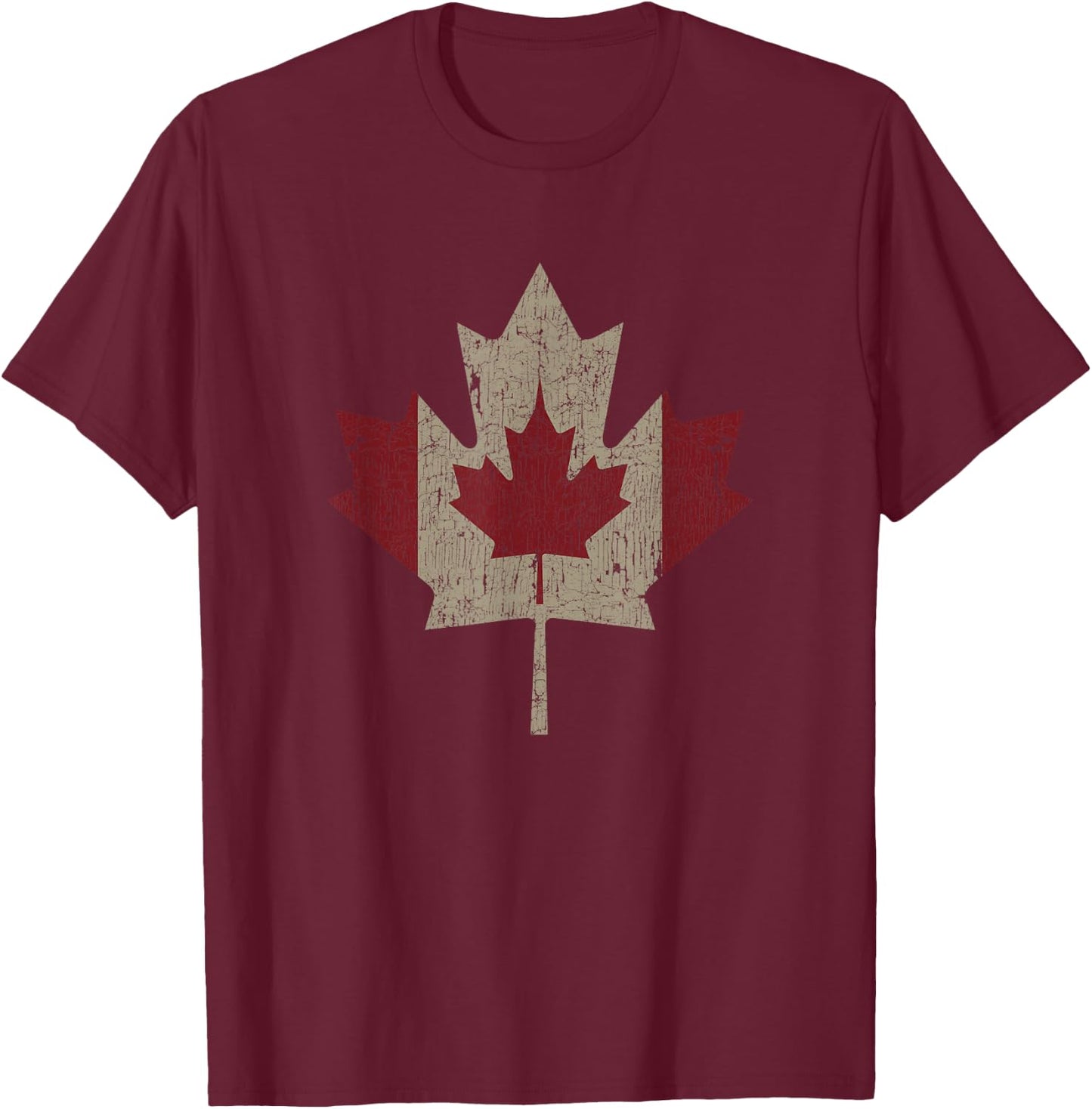 Vintage Canada Flag Shirt Maple Leaf Canadian Pride T-Shirt - T-Shirt | Maroon