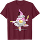 Ballet gnome - the gnome as a ballerina dances ballet T-Shirt - T-Shirt | Maroon