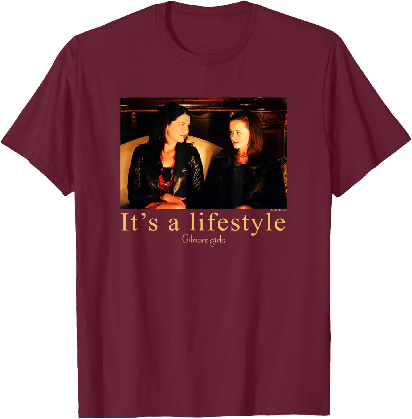 Gilmore Girls It's A Lifestyle Photo with Logo TV Show T-Shirt - T-Shirt | Maroon