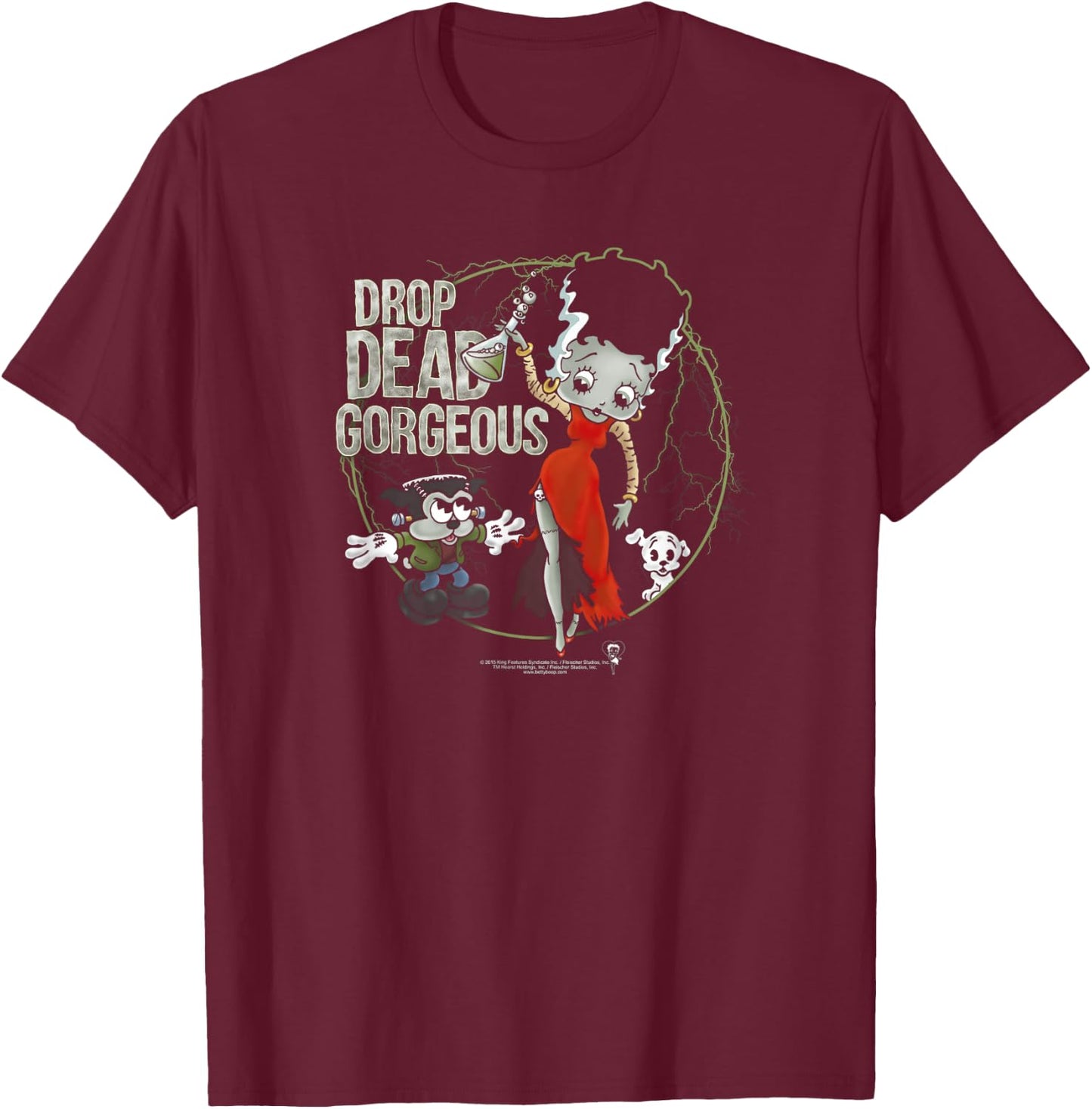 Betty Boop Drop Dead Gorgeous T-Shirt - T-Shirt | Maroon