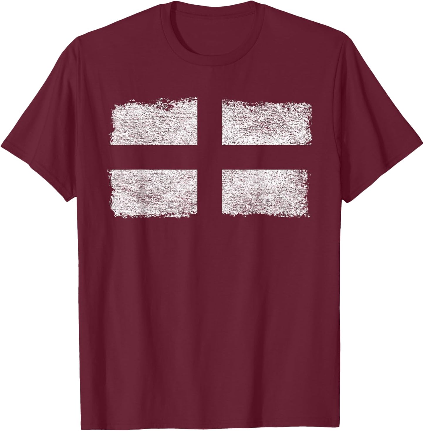 Flag of England St. George's Cross T-Shirt - T-Shirt | Maroon