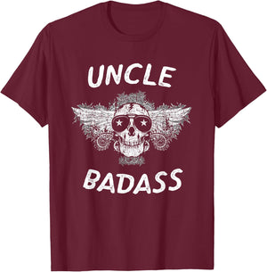 Uncle Badass T-Shirt - T-Shirt | Maroon