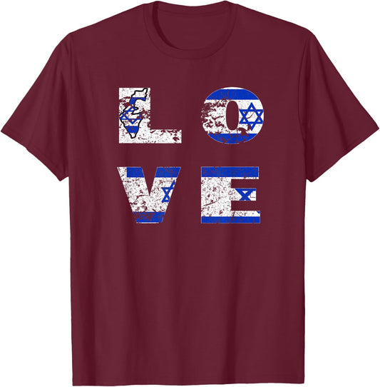 Israel Shirt Independence Day 70 Jewish Israeli Flag Women Men T-Shirt - T-Shirt | Maroon