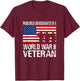 Proud Great Granddaughter of WW II Veteran Family Matching T-Shirt - T-Shirt | Maroon