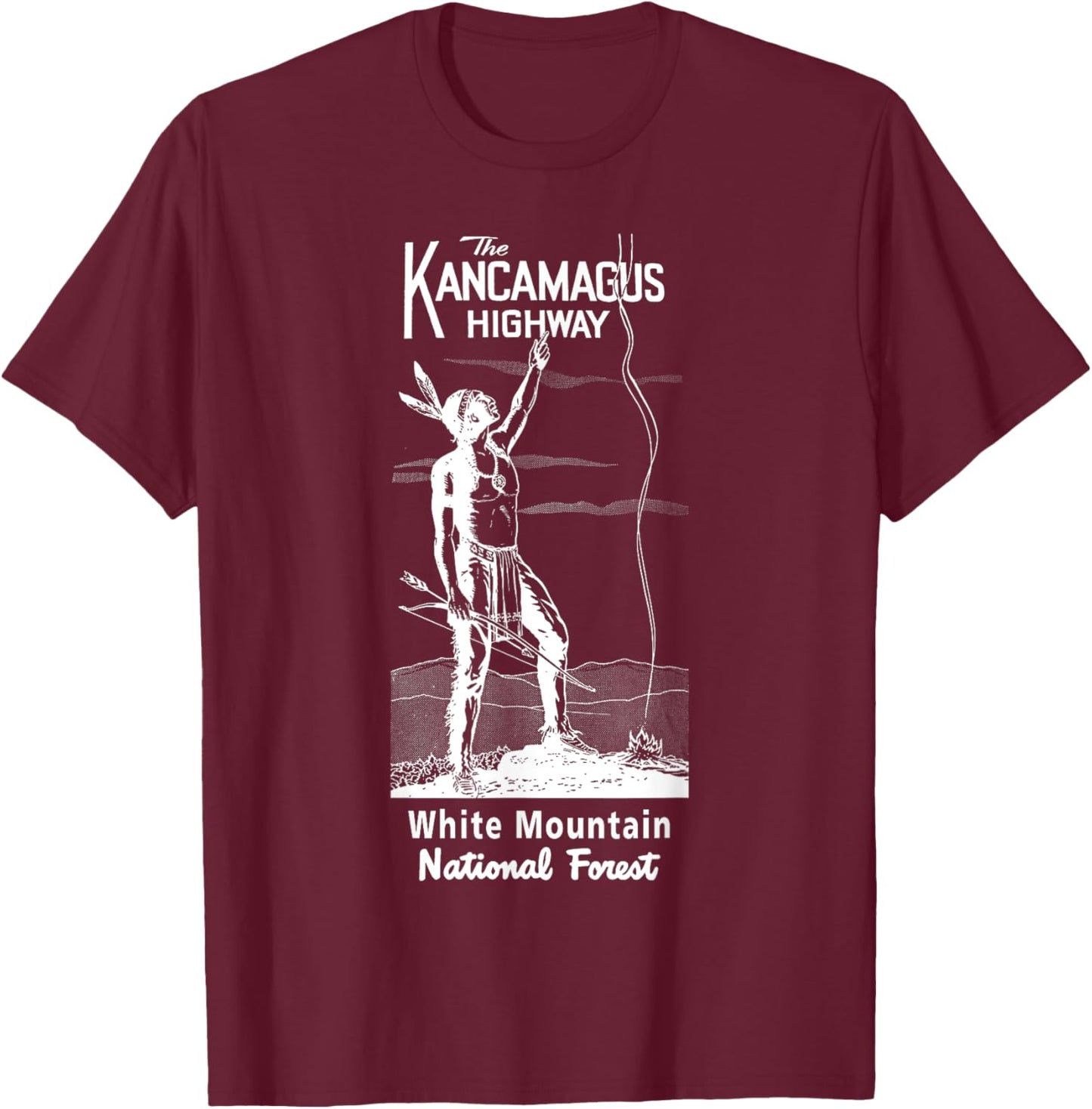 Kancamagus Scenic Highway Historic Logo T-Shirt - T-Shirt | Maroon