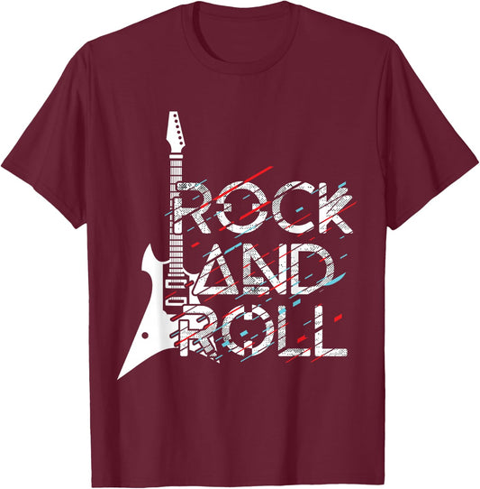 Vintage Retro Rock and roll Men, Women, Children Small T-Shirt - T-Shirt | Maroon