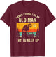 Funny Blacksmith Old Man Blacksmithing Dad Smithing Welder T-Shirt - T-Shirt | Maroon