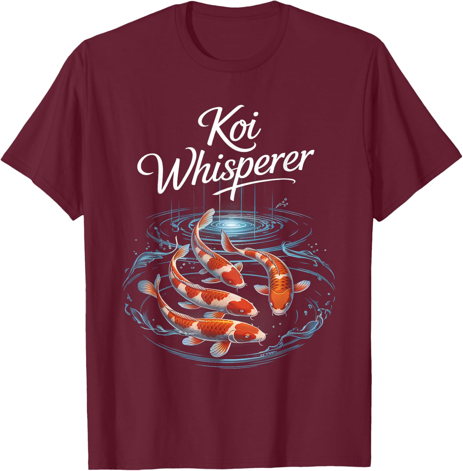 Koi Whisperer Aquarium Japanese Koi Lover Men Kids T-Shirt - T-Shirt | Maroon