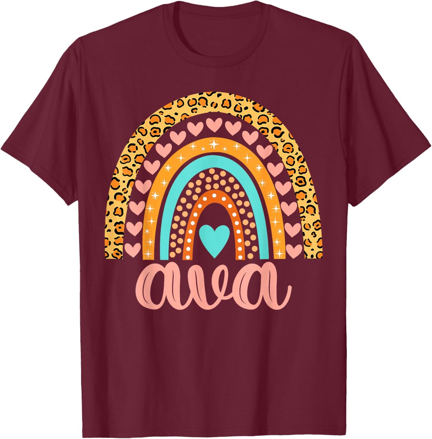 Ava Ava Name Birthday Shirt Gift T-Shirt - T-Shirt | Maroon