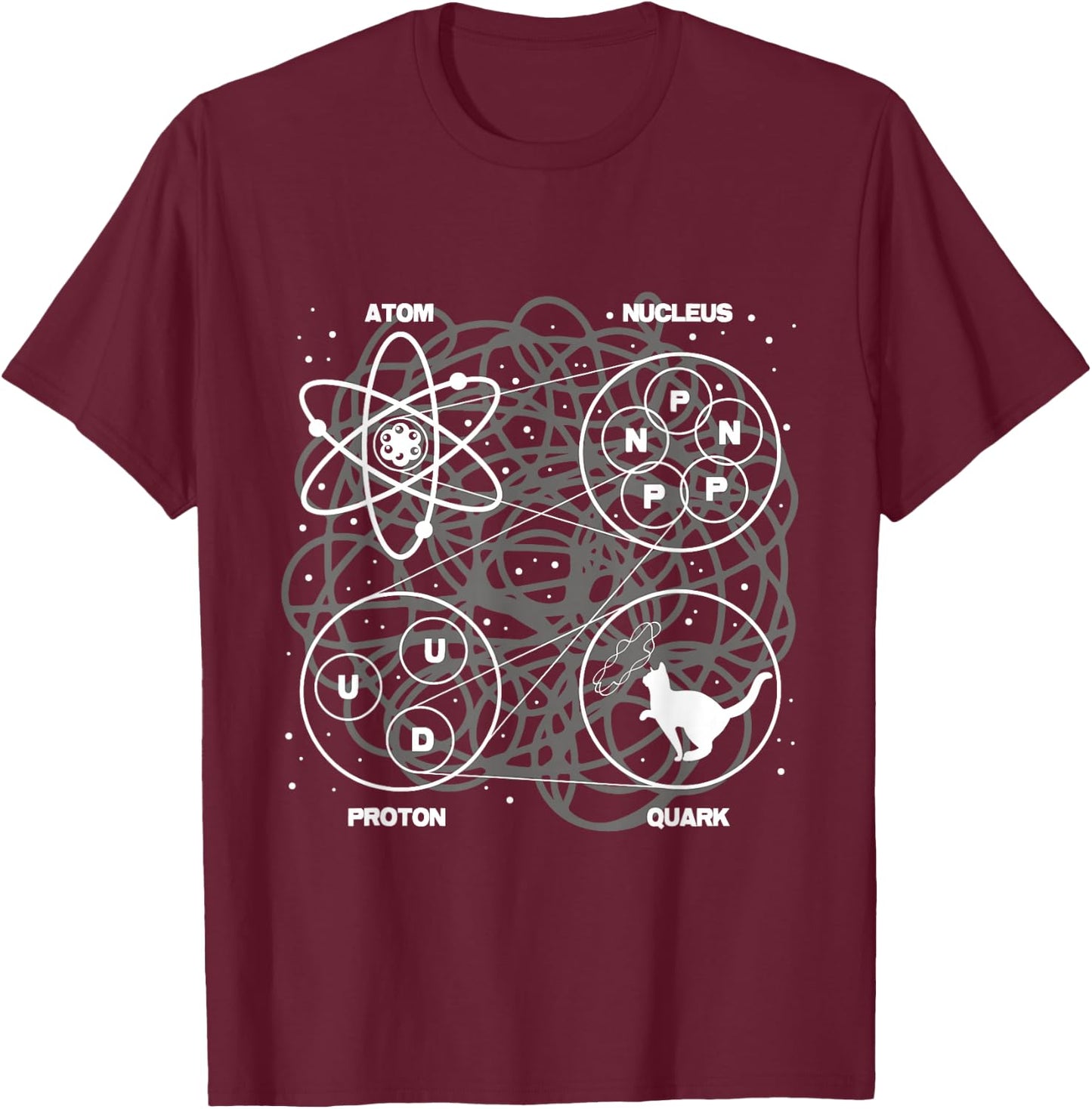 Quantum Mechanics String Theory - Physicist Science Lover T-Shirt - T-Shirt | Maroon