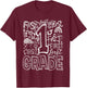 Typography 1st Grade Team Student Teacher T-Shirt - T-Shirt | Maroon