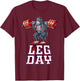 Leg Day gorilla Weight Lifting Squat Gym Training T-Shirt - T-Shirt | Maroon