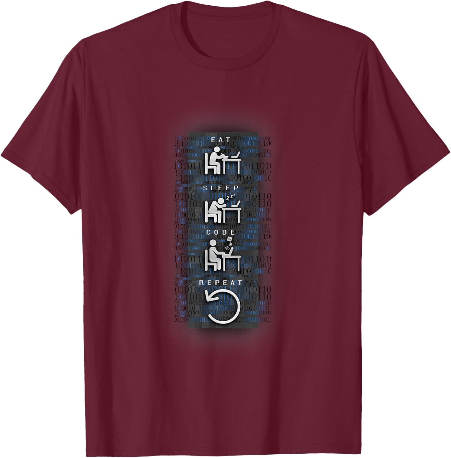 Computer Programmer Code Funny Geek Gift T-Shirt - T-Shirt | Maroon