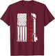 USA American Patriotic Plumber for Journeyman or Handyman T-Shirt - T-Shirt | Maroon