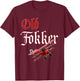 Old Fokker Triplane WW1 Fighter Plane Gift T-Shirt - T-Shirt | Maroon