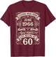 Vintage 60th Birthday Legends Born in June 1966 T-Shirt - T-Shirt | Maroon