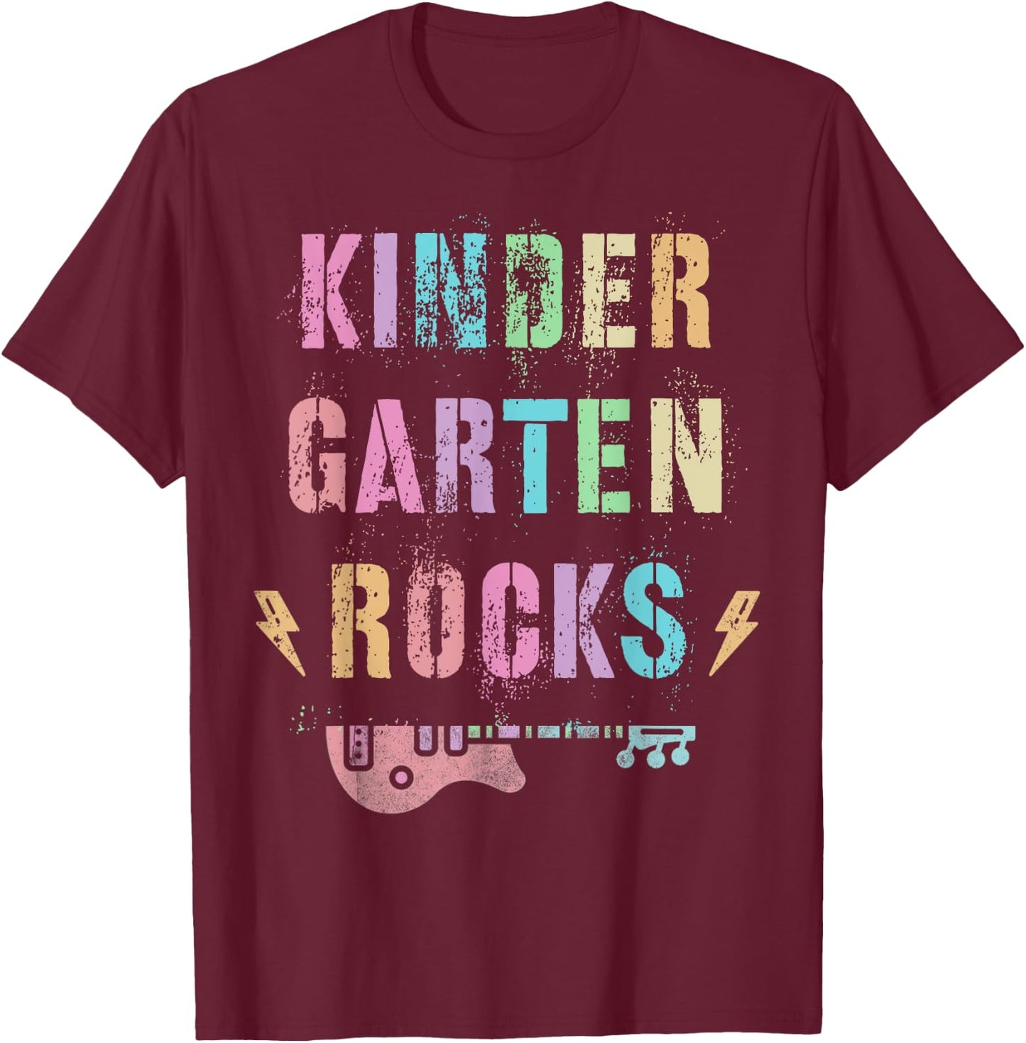 KINDERGARTEN ROCKS Star Crew Kinder My Jam In My Teacher Era Men Women Kids T-Shirt - T-Shirt | Maroon