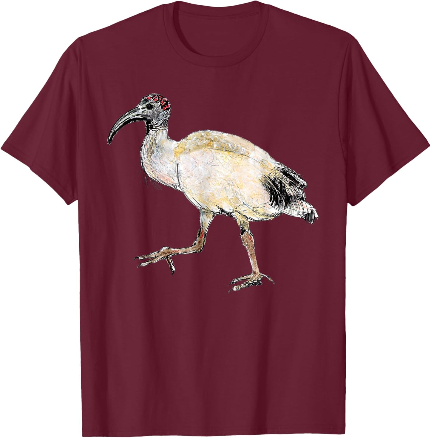 Sacred Ibis T-Shirt - T-Shirt | Maroon
