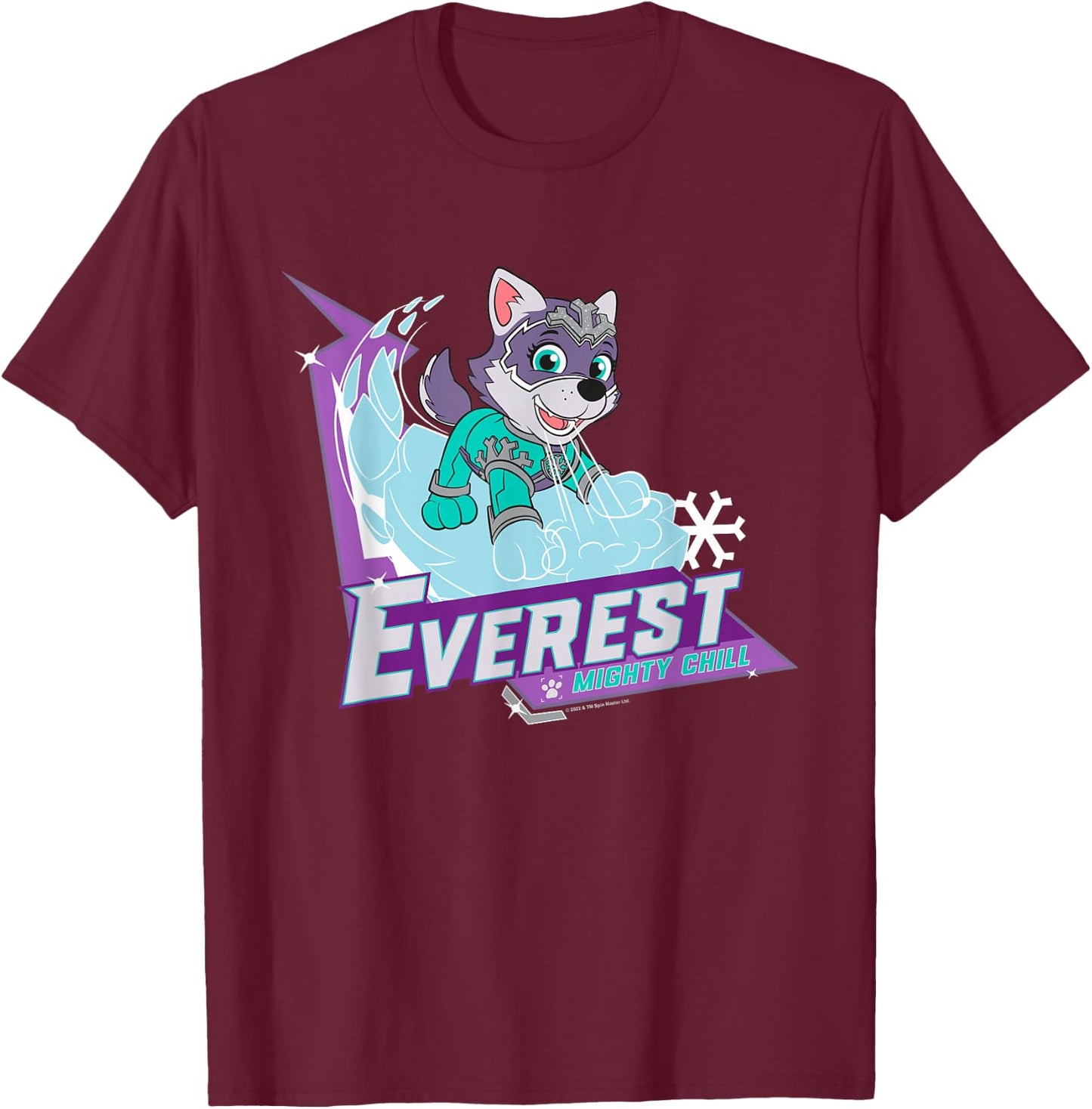 Paw Patrol Everest Mighty Chill T-Shirt - T-Shirt | Maroon