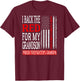 I Back The Red For My Grandson Firefighter's Grandpa Family T-Shirt - T-Shirt | Maroon