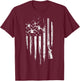 Duck Hunting American Flag Waterfowl Goose Gift Hunter T-Shirt - T-Shirt | Maroon