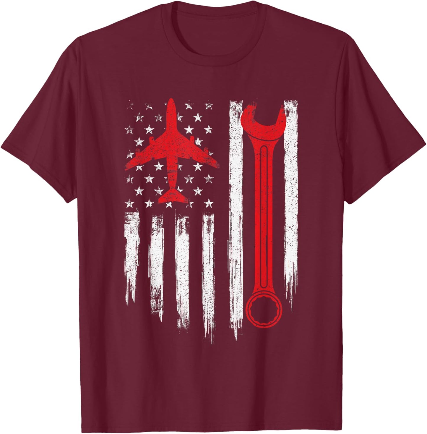 Airplane Mechanic Tools - Aviation Technician Plane Lover T-Shirt - T-Shirt | Maroon