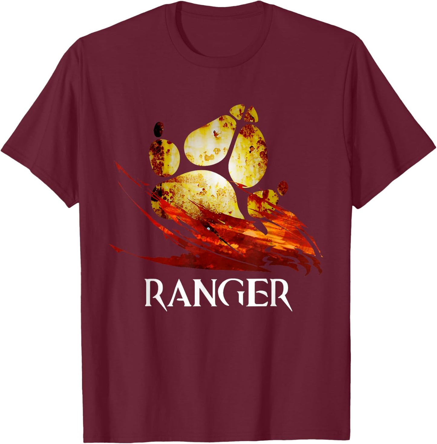Ranger profession Fantasy medieval Wars MMORPG gamer T-Shirt - T-Shirt | Maroon
