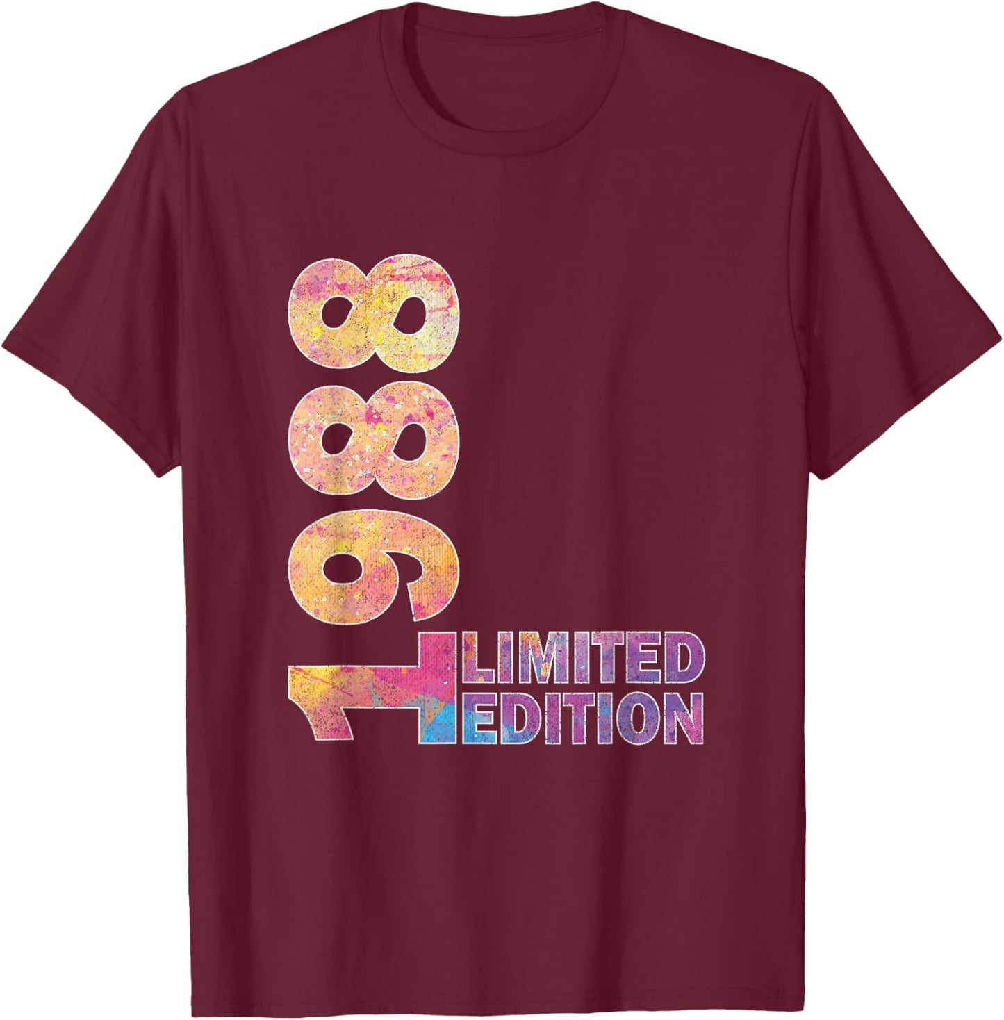 37th Birthday Gift women hued born 1988 turning 37 Year Old T-Shirt - T-Shirt | Maroon