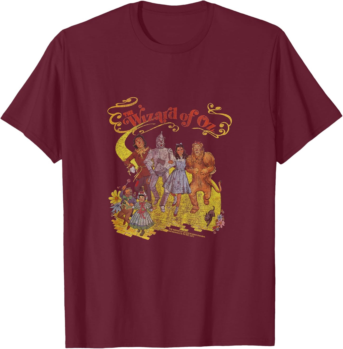 Wizard of OZ Group Poster T-Shirt - T-Shirt | Maroon