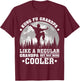Kung Fu Grandpa Funny Moon Vintage Kung Fu Father's Day T-Shirt - T-Shirt | Maroon
