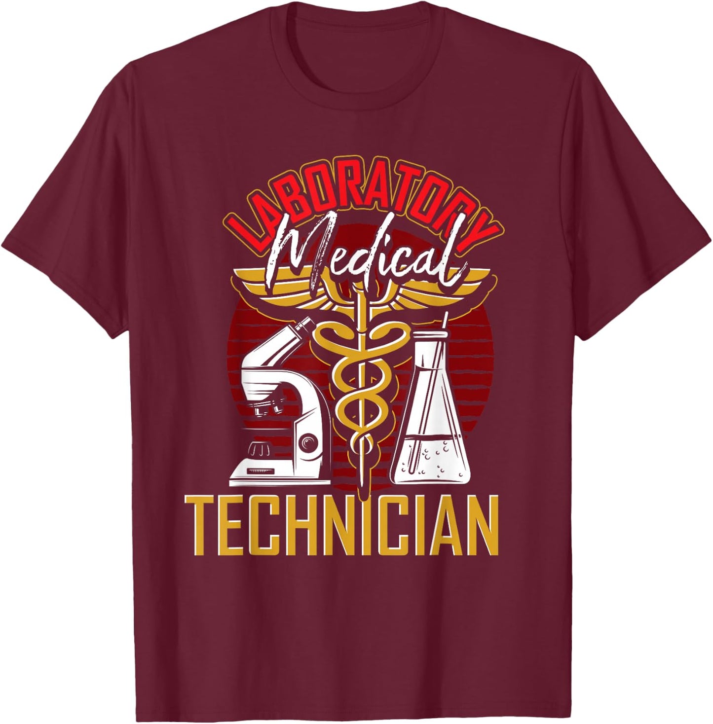 Retro Laboratory Scientist Lab Medical Laboratory Technician T-Shirt - T-Shirt | Maroon