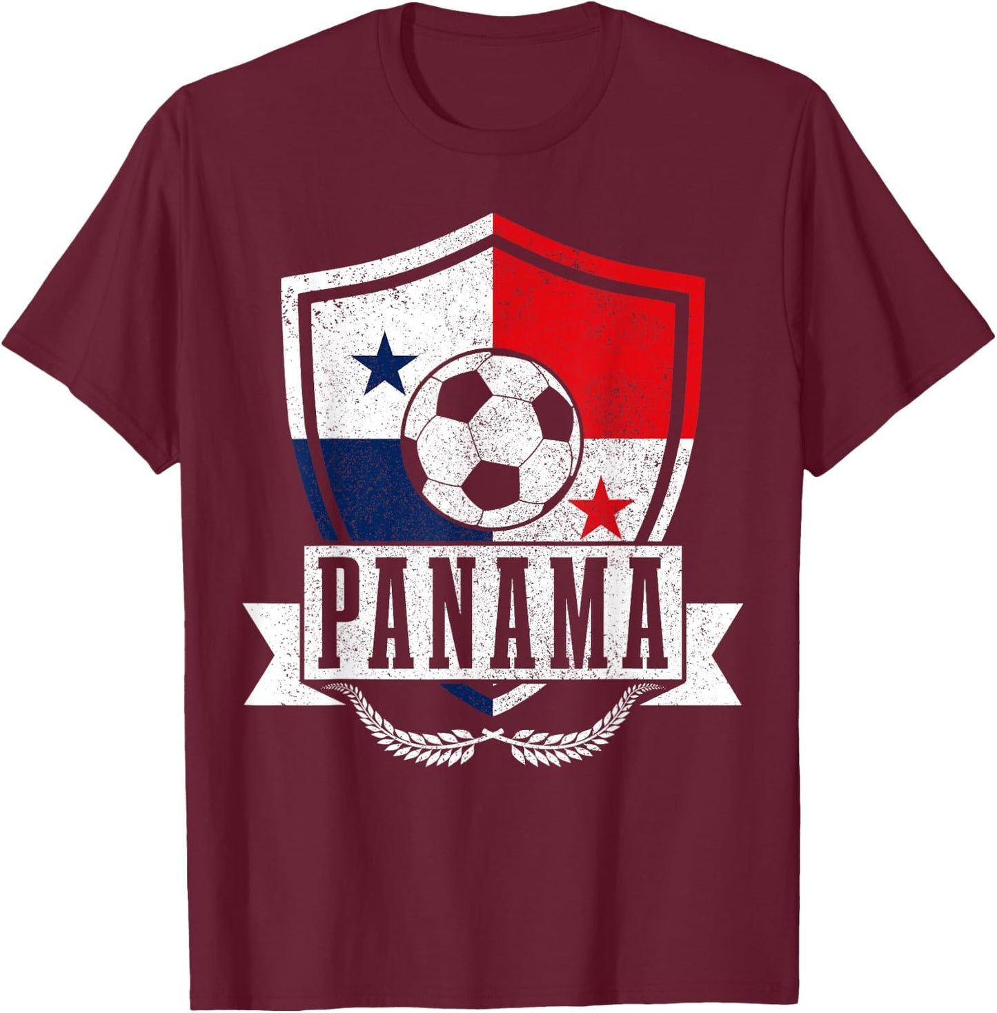 Panama Football Player Flag T-Shirt - T-Shirt | Maroon
