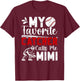My Favorite Baseball Catcher Mimi Of A Baseball Catcher T-Shirt - T-Shirt | Maroon