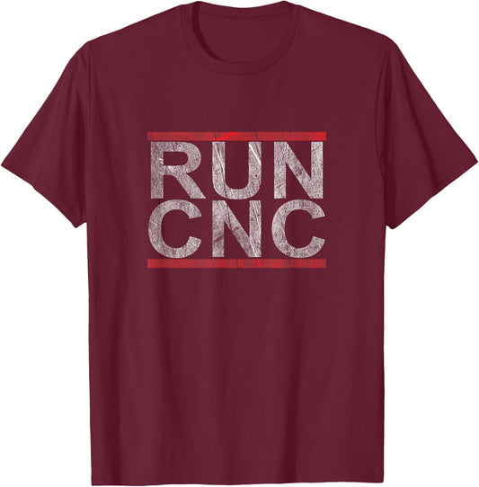 CNC rotary run CNC machining mechanic milling cutter T-Shirt - T-Shirt | Maroon