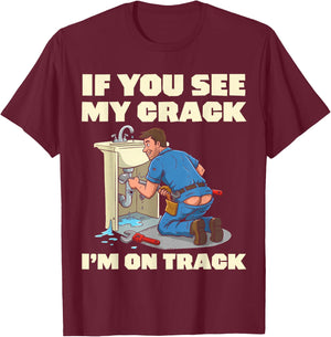 Professional Plumber Funny Plumber's Crack T-Shirt - T-Shirt | Maroon