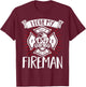 Firefighter Wife Girlfriend Fire Rescue I Love My Fireman T-Shirt - T-Shirt | Maroon