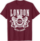 London UK Vintage GB England Great Britain T-Shirt - T-Shirt | Maroon