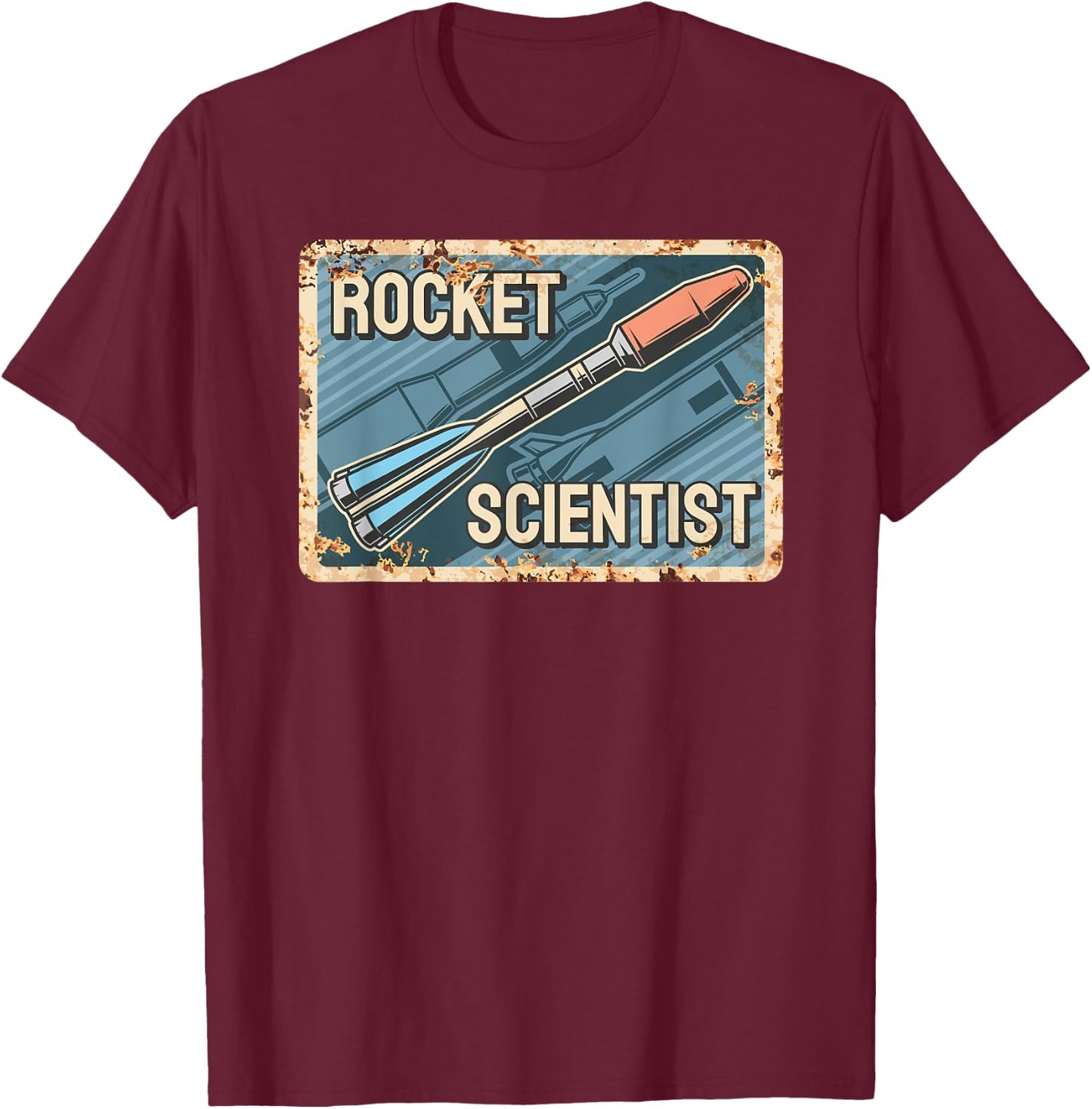 Vintage Rocket Scientist Aerospace Engineering T-Shirt - T-Shirt | Maroon