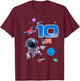 Astronaut Birthday Boy 10th Birthday 10 Years Old Space T-Shirt - T-Shirt | Maroon