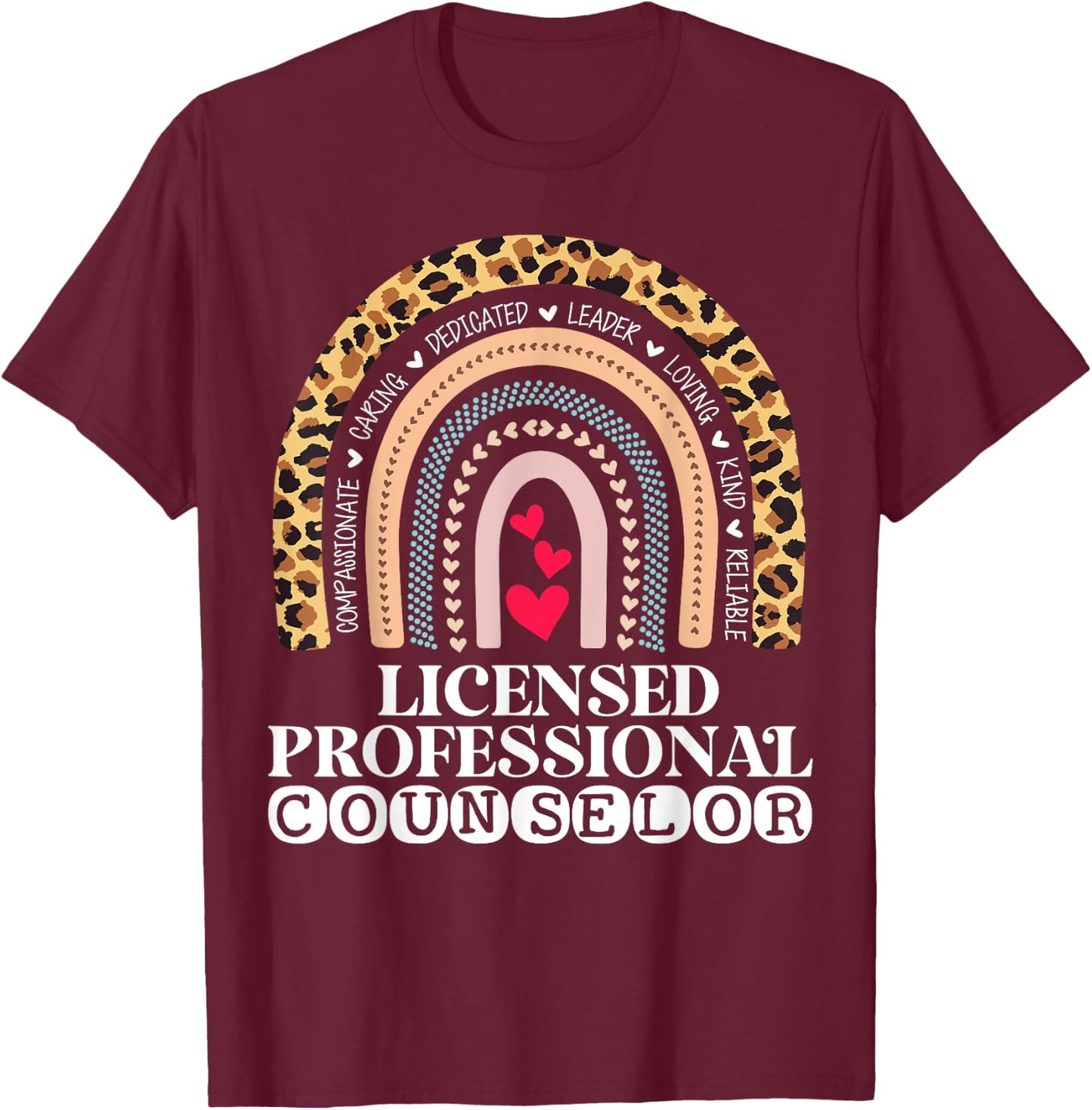 LPC Licensed Professional Counselor School Counseling Office T-Shirt - T-Shirt | Maroon