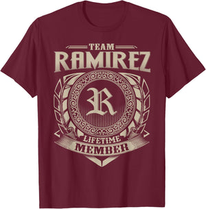 Team RAMIREZ Lifetime Member Vintage RAMIREZ Family T-Shirt - T-Shirt | Maroon