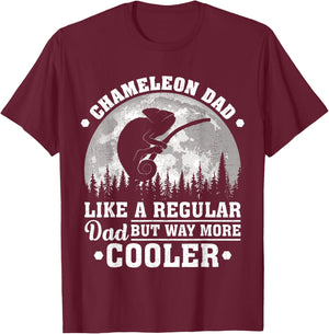 Chameleon Dad Like A Regular Dad Funny Chameleon Fathers Day T-Shirt - T-Shirt | Maroon