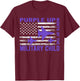Purple Up Military Child Month USA Flag T-Shirt - T-Shirt | Maroon