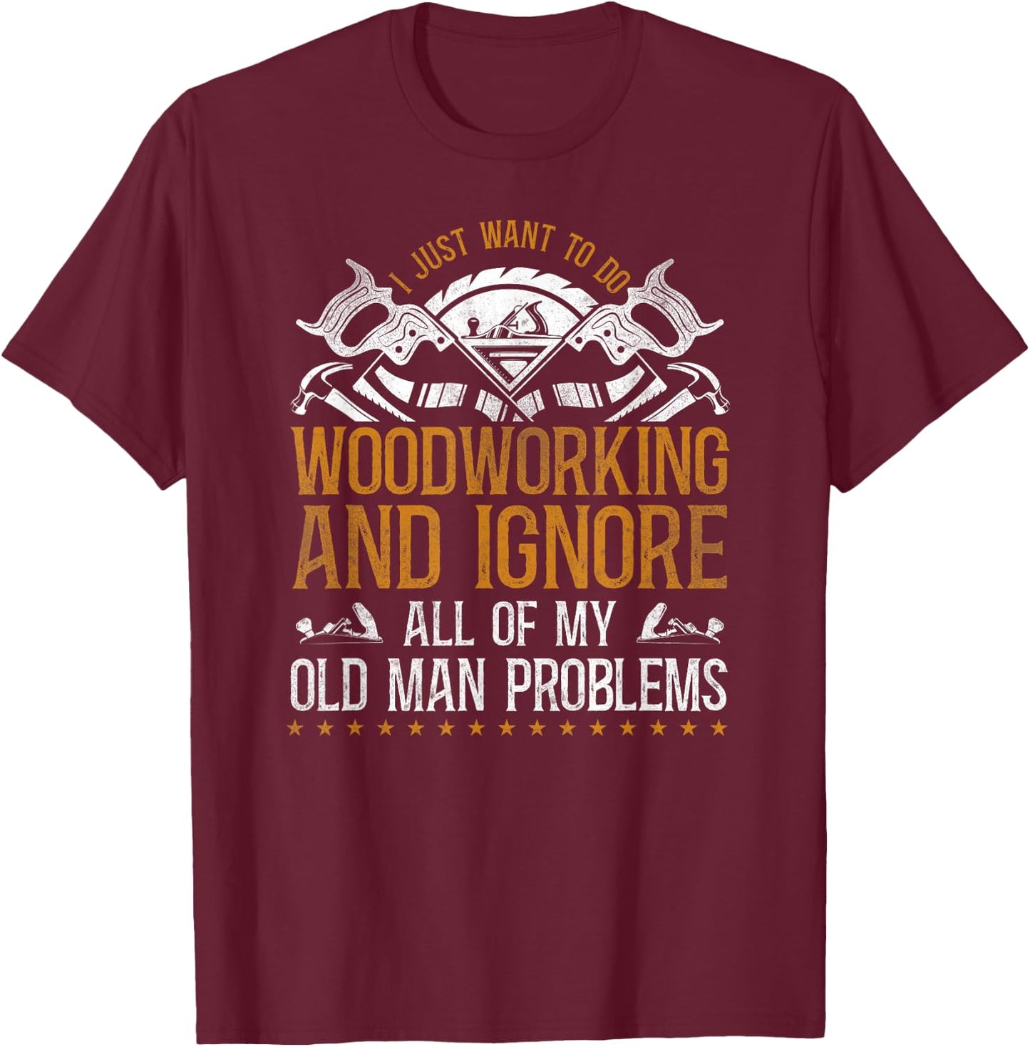Woodworker Carpenter Tools Vintage T-Shirt - T-Shirt | Maroon