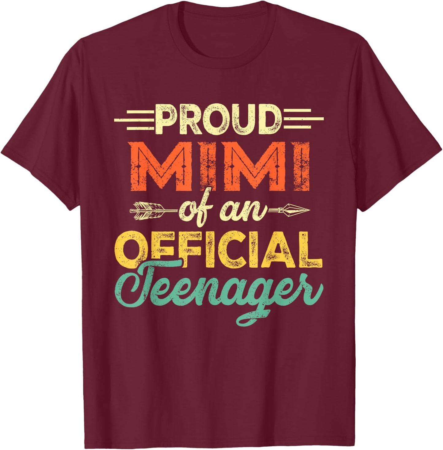 Proud Mimi 13th Birthday Official Teenager 13 Years Old T-Shirt - T-Shirt | Maroon